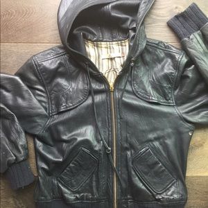 Mike and Chris bomber leather jacket